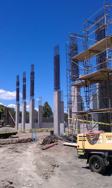 Rebar column in Lawrence Station